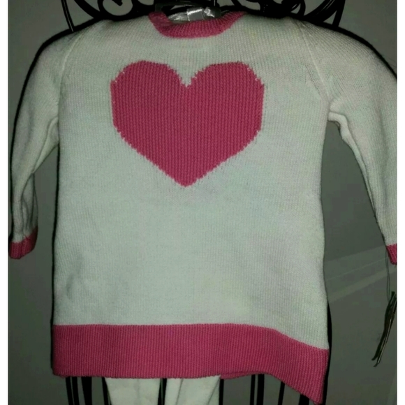 LITTLE NEW COMERS 3 PIECE SWEATER KNIT OUTFIT WITH MATCHING BONNET - Picture 1 of 2